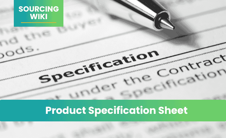 Product Specification Sheet (Spec Sheet)