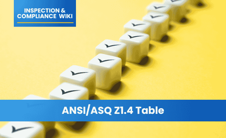 ANSI/ASQ Z1.4 Table